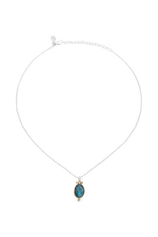 Collier - Argent et labradorite