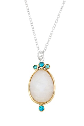 Collier - Argent et pierre de lune