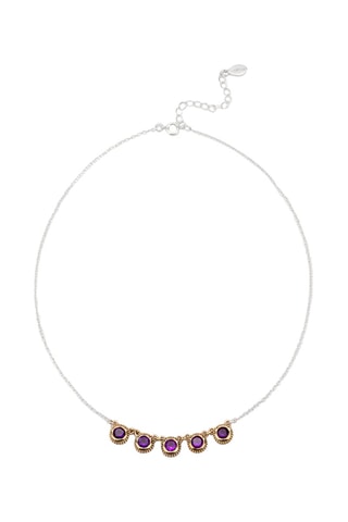 Collier - Argent et améthystes
