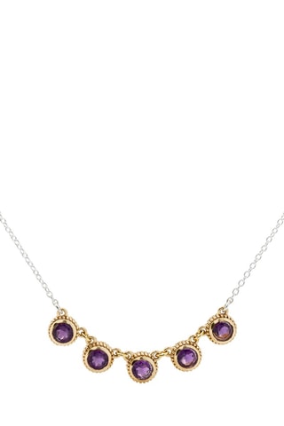 Collier - Argent et améthystes