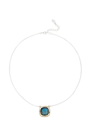Collier - Argent et labradorite