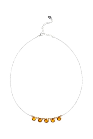 Collier - Argent et citrines