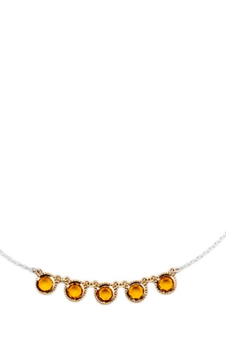 Collier - Argent et citrines