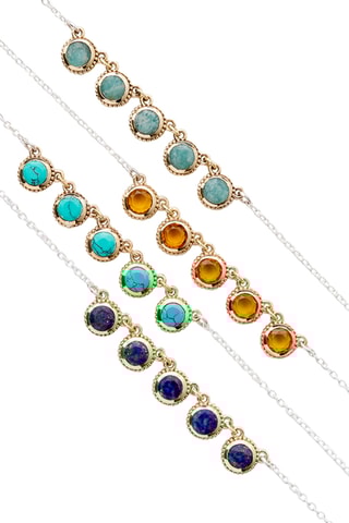 Collier - Argent et citrines