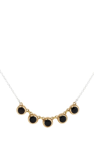 Collier - Argent et onyx