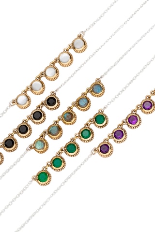 Collier - Argent et onyx