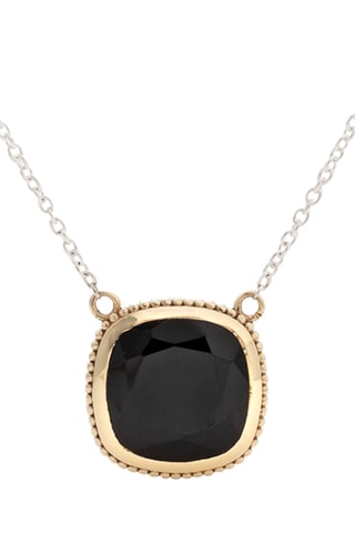 Collier - Argent et onyx