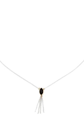 Collier - Argent et onyx