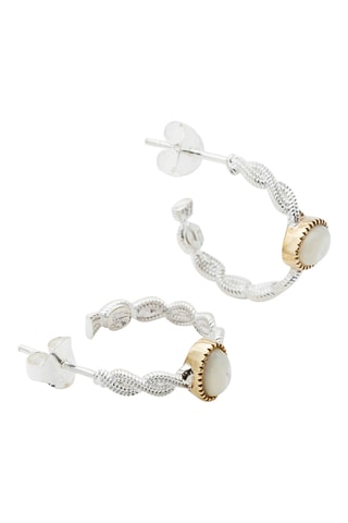 Créoles - Argent et nacre