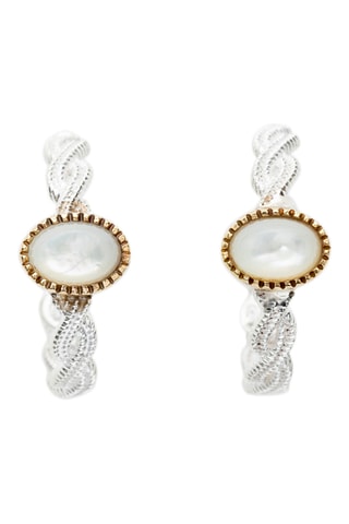 Créoles - Argent et nacre