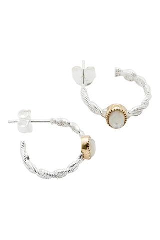 Créoles - Argent et nacre