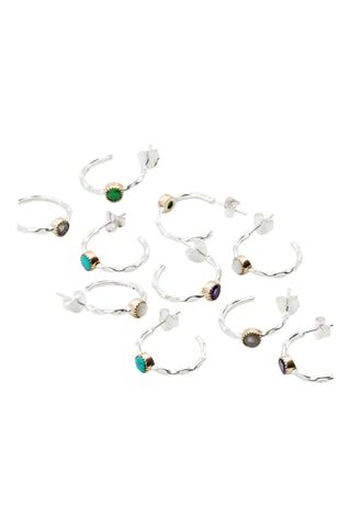 Créoles - Argent et améthyste