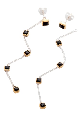 Boucles d’oreilles - Argent et onyx