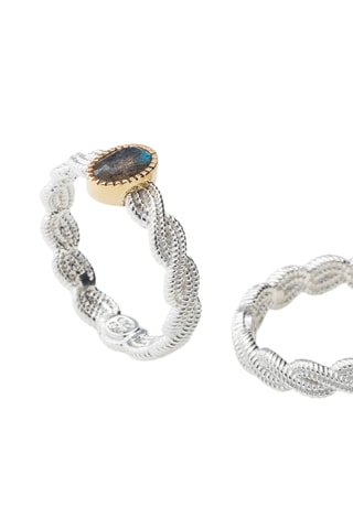 Bague - Argent et labradorite