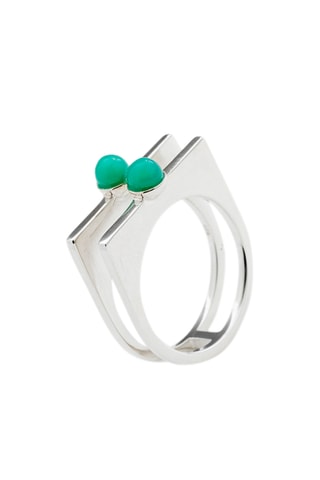 Bague - Argent et calcédoines