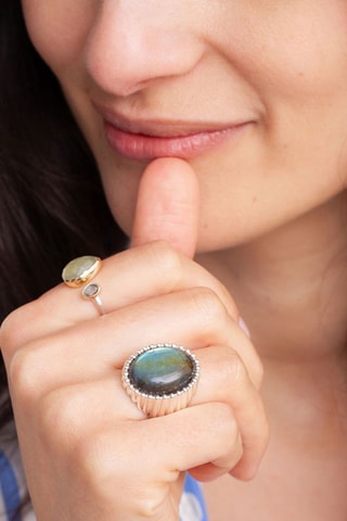 Bague - Argent et labradorite
