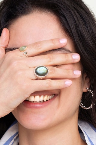 Bague - Argent et labradorite