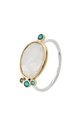 Bague - Argent et pierre de lune