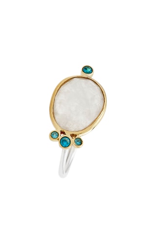 Bague - Argent et pierre de lune