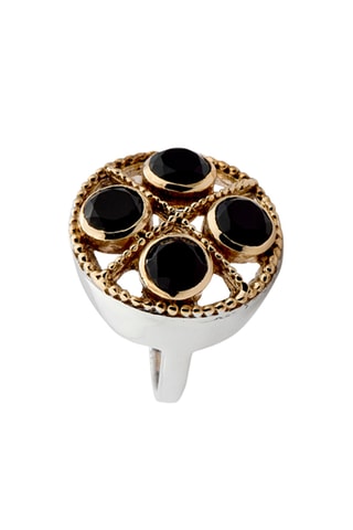 Bague - Argent et onyx