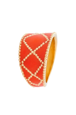 Bague - Doré et orange