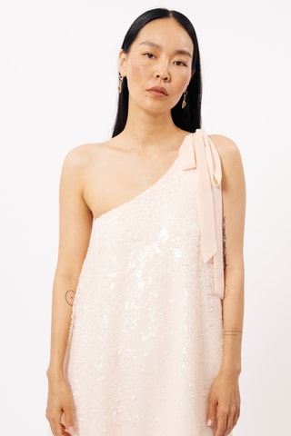 Abito asimmetrico Ariane - Rosa cipria