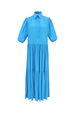 Abito lungo Elif - Blu elettrico