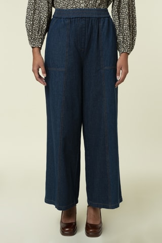 Jeans Hoge Taille Victoria - Marineblauw