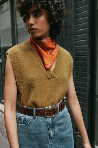 Leren Riem Suzanne - Bruin