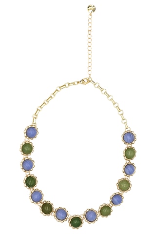 Halsketting Chemsy - Kaki en Turquoise