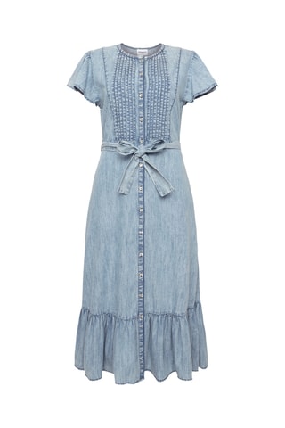 Robe chemise en jean Nolene - Ciel