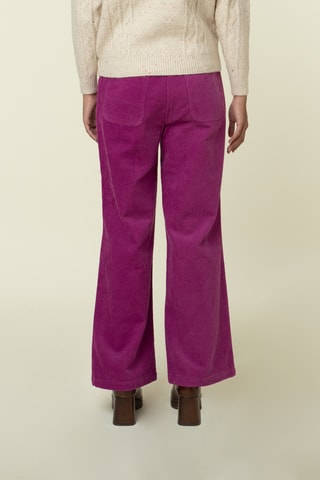 Velours Broek Hoge Taille Yiwen - Paars