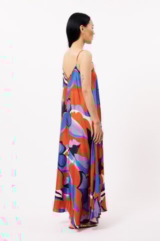 Robe longue Aria - Rouge et violet