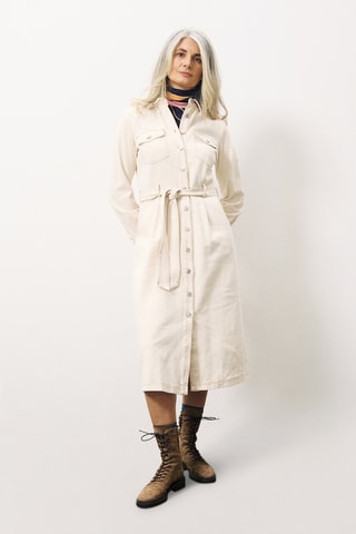 Spijkerblouse-jurk Clotilda - Ecru