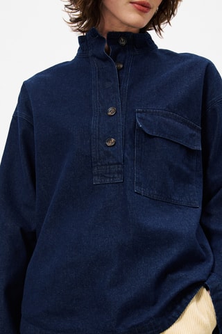 Spijkerblouse Caleen - Marineblauw