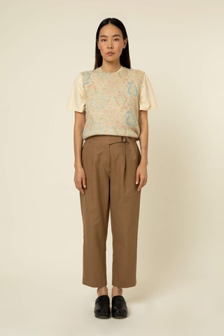 7/8 Broek Hoge Taille Badiallo - Camel