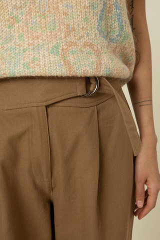 7/8 Broek Hoge Taille Badiallo - Camel