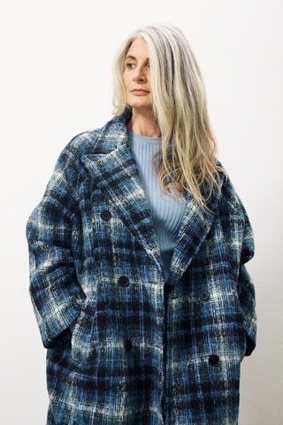 Wollen Jas Delphina - Petrolblauw