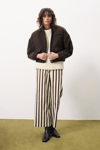 Scheerwollen Bomberjack Carren - Bruin