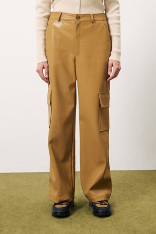 Rechte Broek Hoge Taille Cyra - Camel