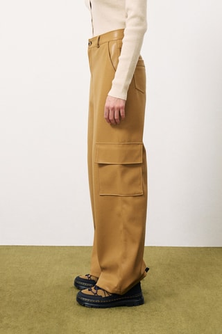 Rechte Broek Hoge Taille Cyra - Camel