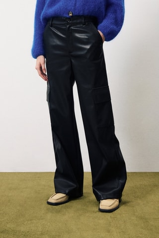 Rechte Broek Hoge Taille Cyra - Zwart