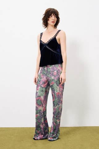 Broek Hoge Taille Cary - Paars