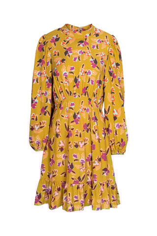 Rechte Jurk Hilda - Mosterdgeel