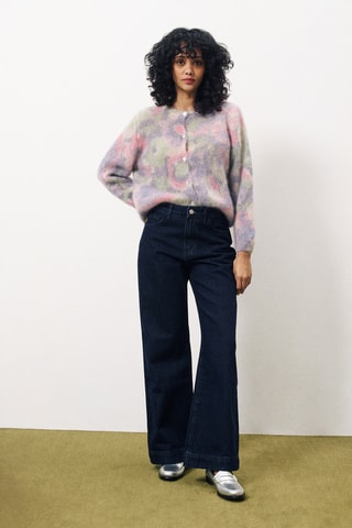 Mohair en Wollen Trui Tie and Dye Lata - Paars en Roze