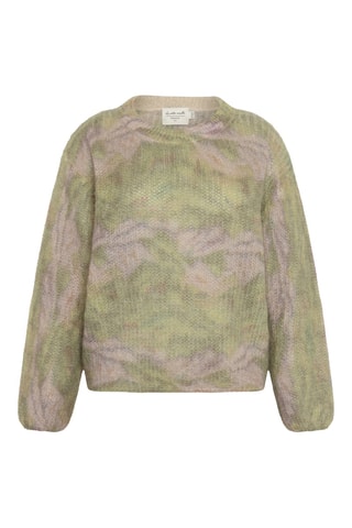 Mohair en Wollen Trui Patsy - Lichtgroen en Lichtroze