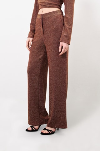 Rechte Broek Hoge Taille Aimeline - Bordeauxrood