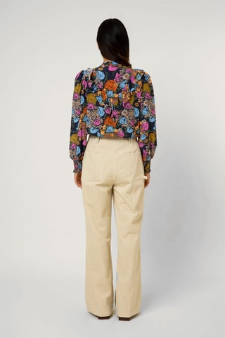 Blouse Lyane - Marineblauw en Roze