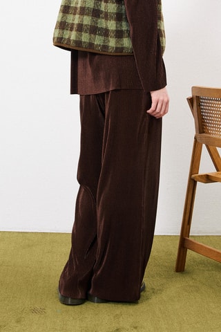 Geplooide Broek Adema - Donkerbruin