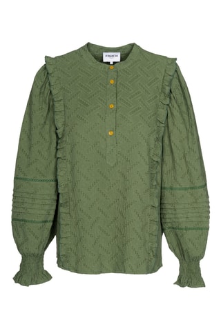 Linnen Top Shirley - Kaki